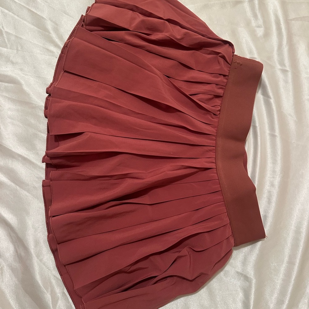 Elegant Rust Skater Skirt